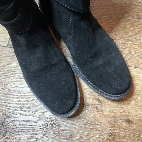 Sam Edelman Jeanie Black Suede Faux Fur Boots Size 5M - Picture 6 of 10